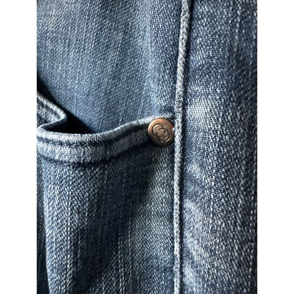 Gucci Blue Jeans Straight Fit Mid-Wash 5 Button Pockets GG Classic Size 36x27 - Picture 5 of 9